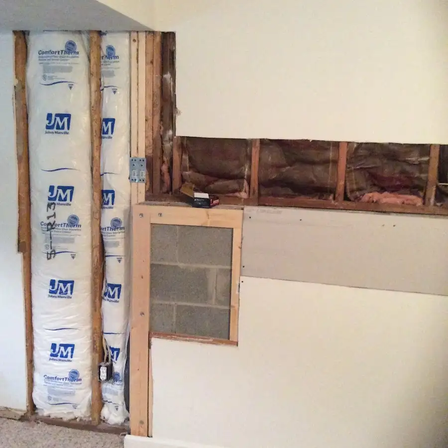 Wall insulation replacement during Contents Cleaning & Restoration in Clayton
